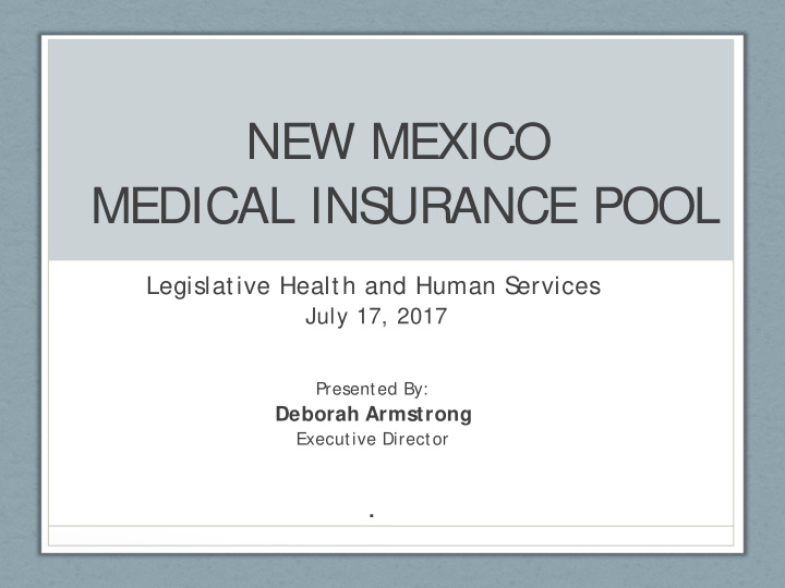 new mexico medical ins urance pool