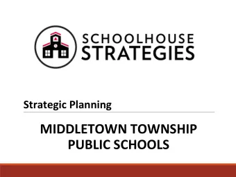 MIDDLETOWN TOWNSHIP  PUBLIC SCHOOLS  Community Served  MIDDLETOWN TOWNSHIP Founded: 1664, one of