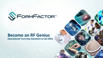 Become an RF Genius  Educational Turn-key Solutions to 26.5GHz  Consumer RF Market Historical