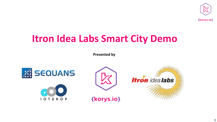 itron idea labs smart city demo