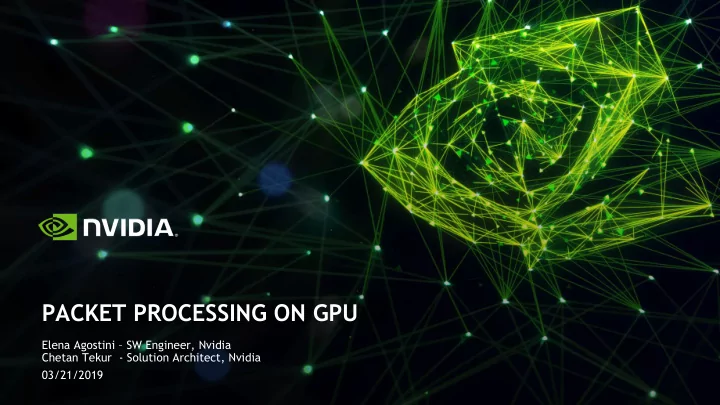 packet processing on gpu