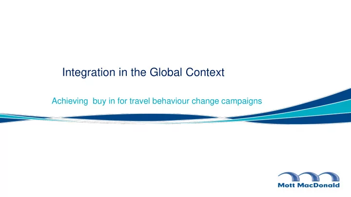 integration in the global context
