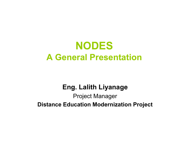 nodes