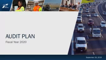 AUDIT PLAN  Fiscal Year 2020  September 26, 2019  FY2020 Risk Assessment  Required by Texas