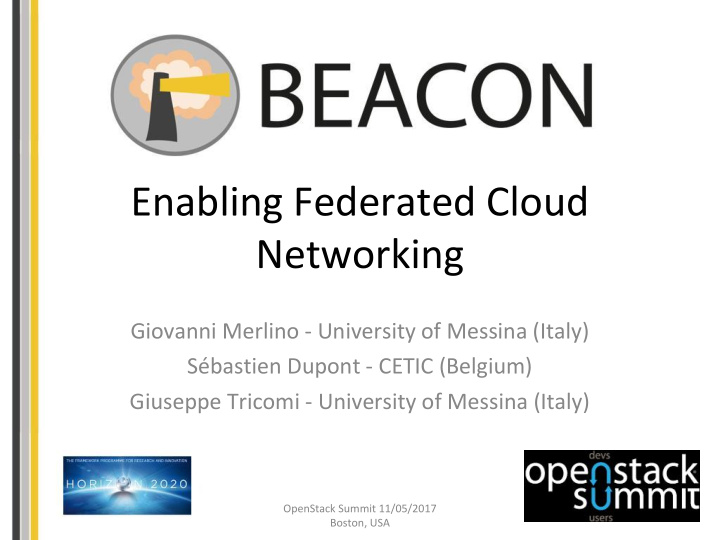 enabling federated cloud networking