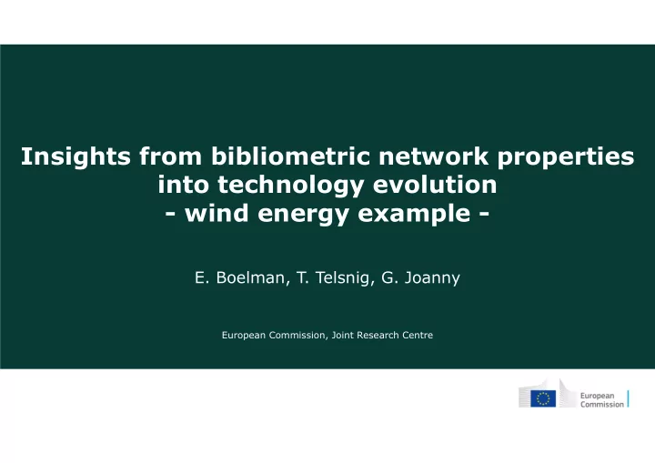 insights from bibliometric network properties into
