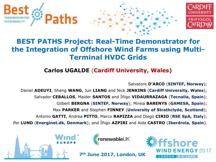 best paths project real time demonstrator for