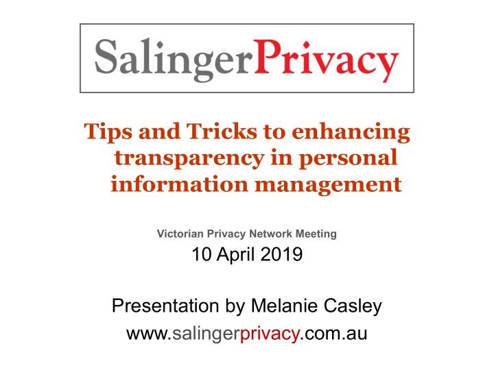 tips and tricks to enhancing transparency in personal