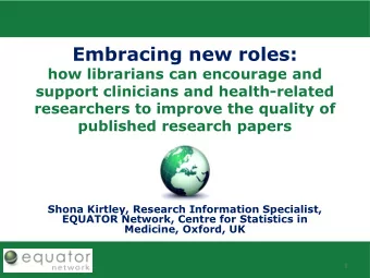 Embracing new roles:  how librarians can encourage and  support clinicians and health-related