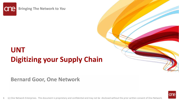 unt digitizing your supply chain