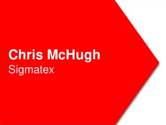 Chris McHugh  Sigmatex  Textile Technologies  Global Partners  Carbon Textiles Solutions  Textile