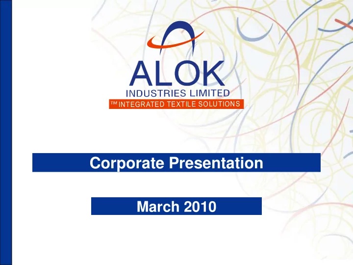 corporate presentation