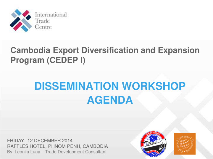dissemination workshop agenda