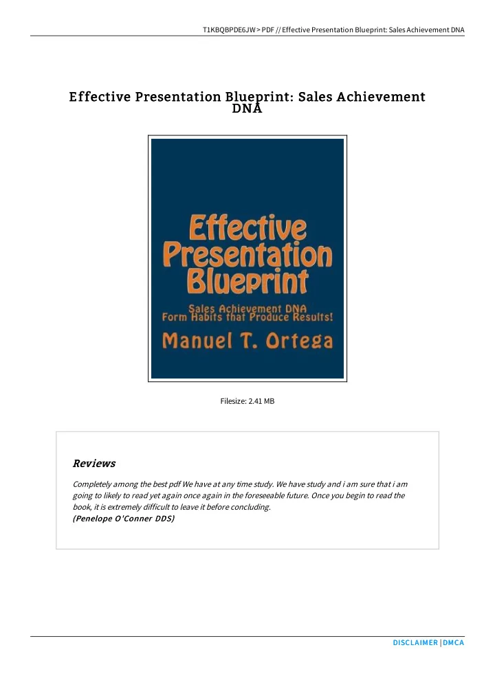 effective presentation blueprint sales achievement