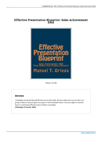Effective Presentation Blueprint: Sales Achievement  Effective Presentation Blueprint: Sales