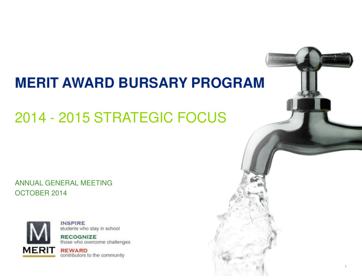 merit award bursary program 2014 2015 strategic focus
