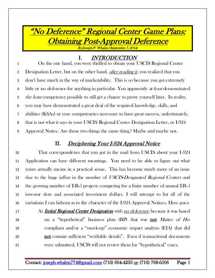 no deference regional center ga game plans ob obtaining p