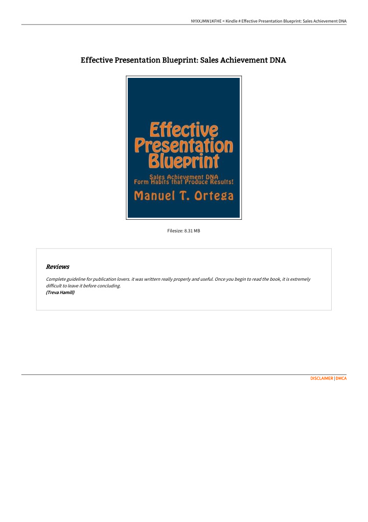 effective presentation blueprint sales achievement dna