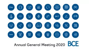 Annual General Meeting 2020  Safe harbour notice  Certain statements made in this presentation are