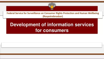Development of information services  for consumers  Consumer Protection Online  2  Ad  Adopt