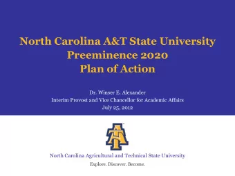 Dr. Winser E. Alexander  Interim Provost and Vice Chancellor for Academic Affairs  July 25, 2012