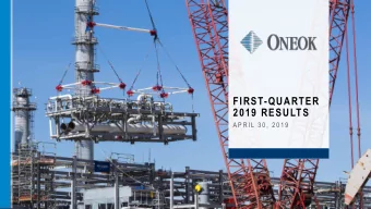 FIRST-QUARTER  2019 RESULTS  A P R I L 3 0 ,  2 0 1 9  FORWARD-LOOKING STATEMENTS  Statements