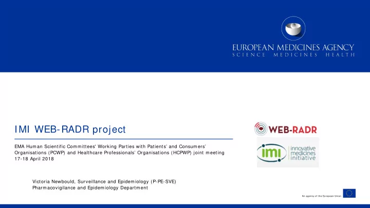 imi web radr project