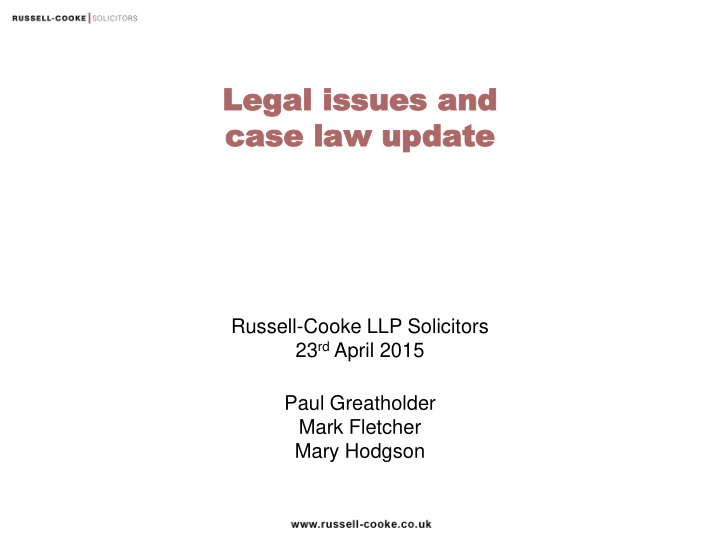 cas case e law u law upda pdate te