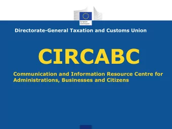 CIRCABC  Communication and Information Resource Centre for  Administrations, Businesses and