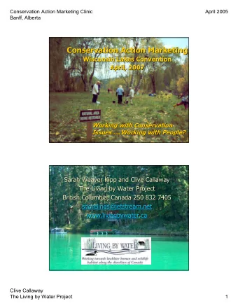 Conservation Action Marketing  Conservation Action Marketing  Wisconsin Lakes Convention  Wisconsin