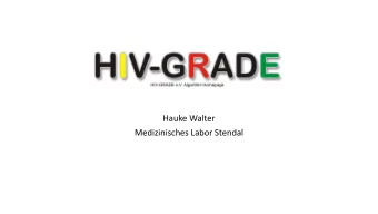 Hauke Walter  Medizinisches Labor Stendal  News ticker  Changes in the scoring system  Update