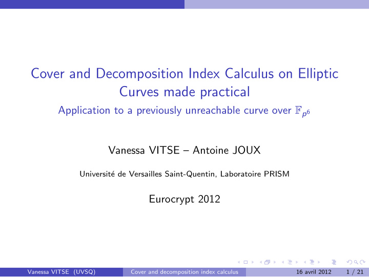 cover and decomposition index calculus on elliptic curves