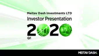 Disclaimer   The following presentation was prepared by Meitav Dash Investments Ltd.