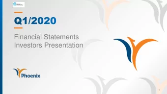 Financial Statements  Investors Presentation  1  This presentation may include information that is