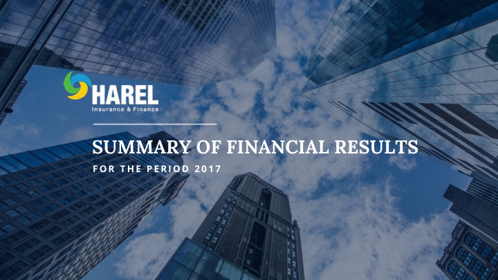 summary of financial results