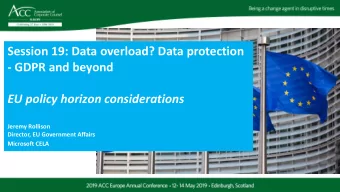 Click to add +tle  EU policy horizon considerations  Click to add subtitle  Jeremy Rollison