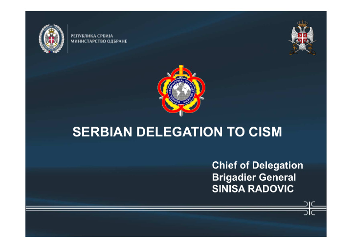serbian delegation to cism