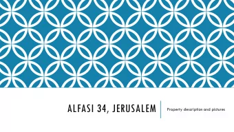ALFASI 34, JERUSALEM  Property description and pictures  FREE STANDING CORNER  PLOT HOME IN REHAVIA