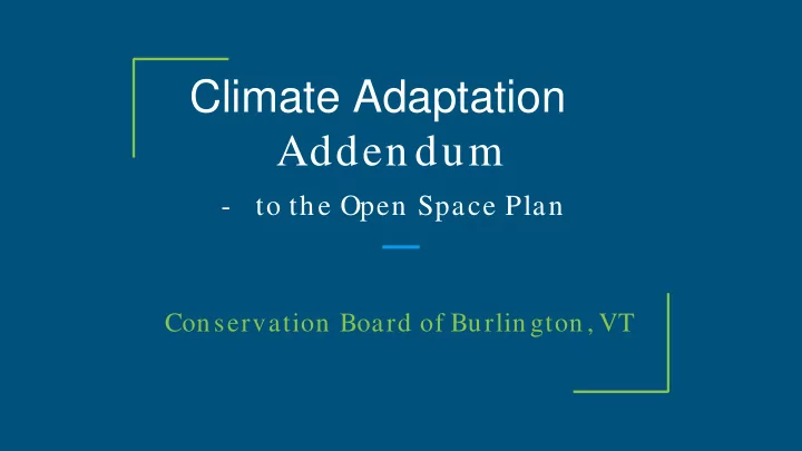 climate adaptation adden dum