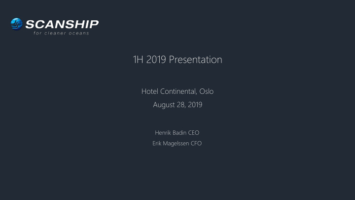 1h 2019 presentation