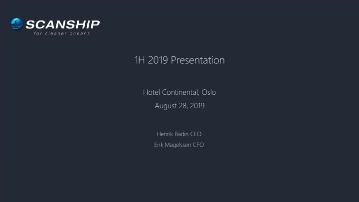 1h 2019 presentation