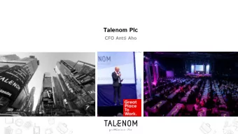 Talenom Plc  CFO Antti Aho  HI  HIGHL  HLIGHT  HTS: JANUARYMARC  MARCH 2020  EX  EXPAN  ANDI