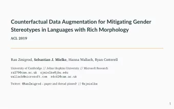 Counterfactual Data Augmentation for Mitigating Gender  Stereotypes in Languages with Rich