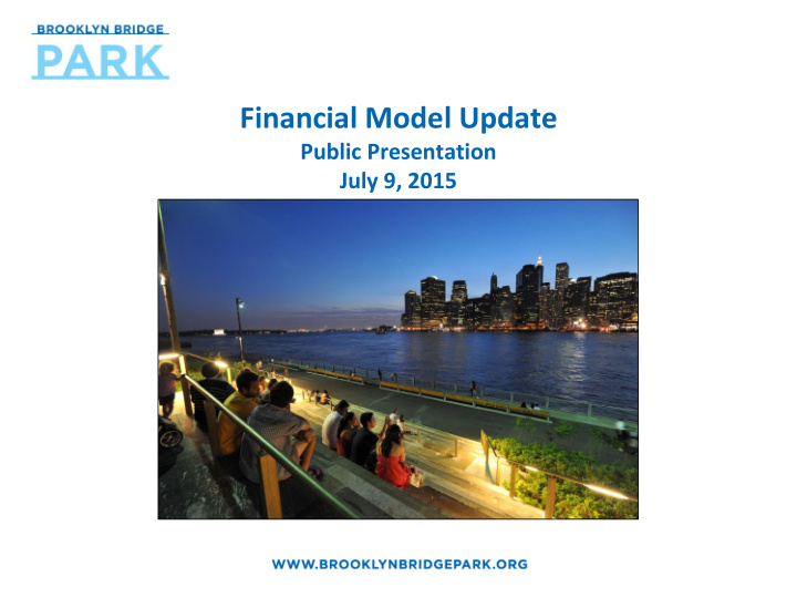 financial model update