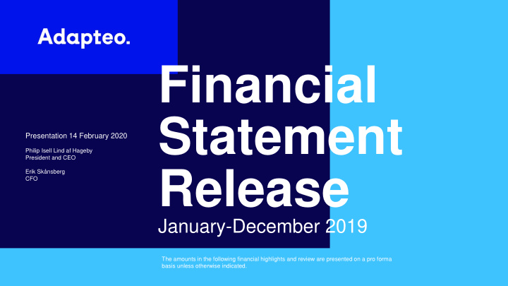 financial statement