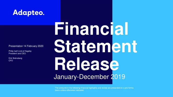 financial statement