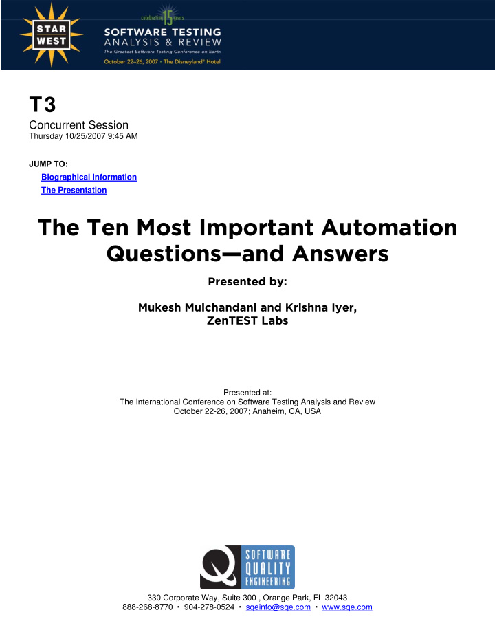 the ten most important automation the ten most important
