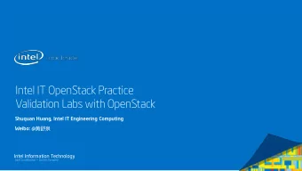 Validation Labs with OpenStack  Shuquan Huang, Intel IT Engineering Computing Weibo: @