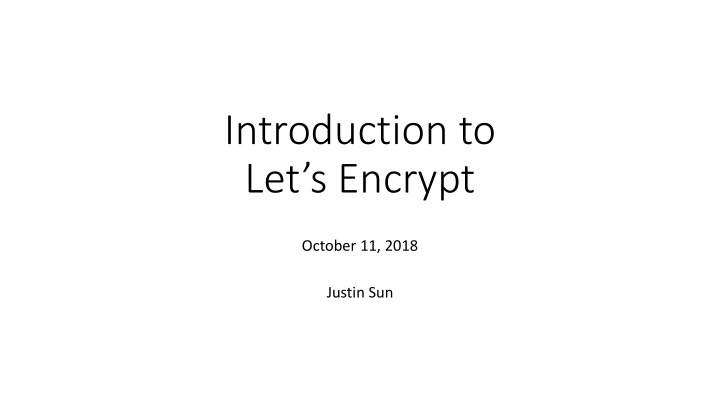 let s encrypt