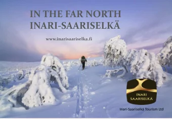 INARI-SAARISELK  www.inarisaariselka.fi  Inari-Saariselk Tourism Ltd  1  15.3.2019  IVALO